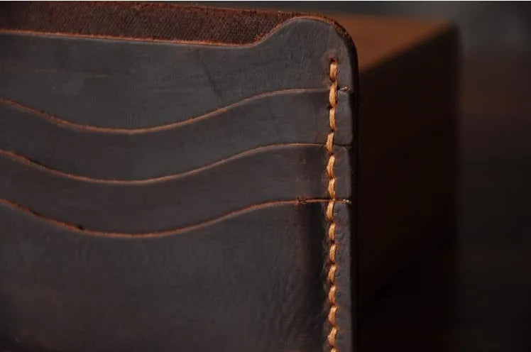 Handmade Vintage Crazy Horse Wallet Genuine Leather