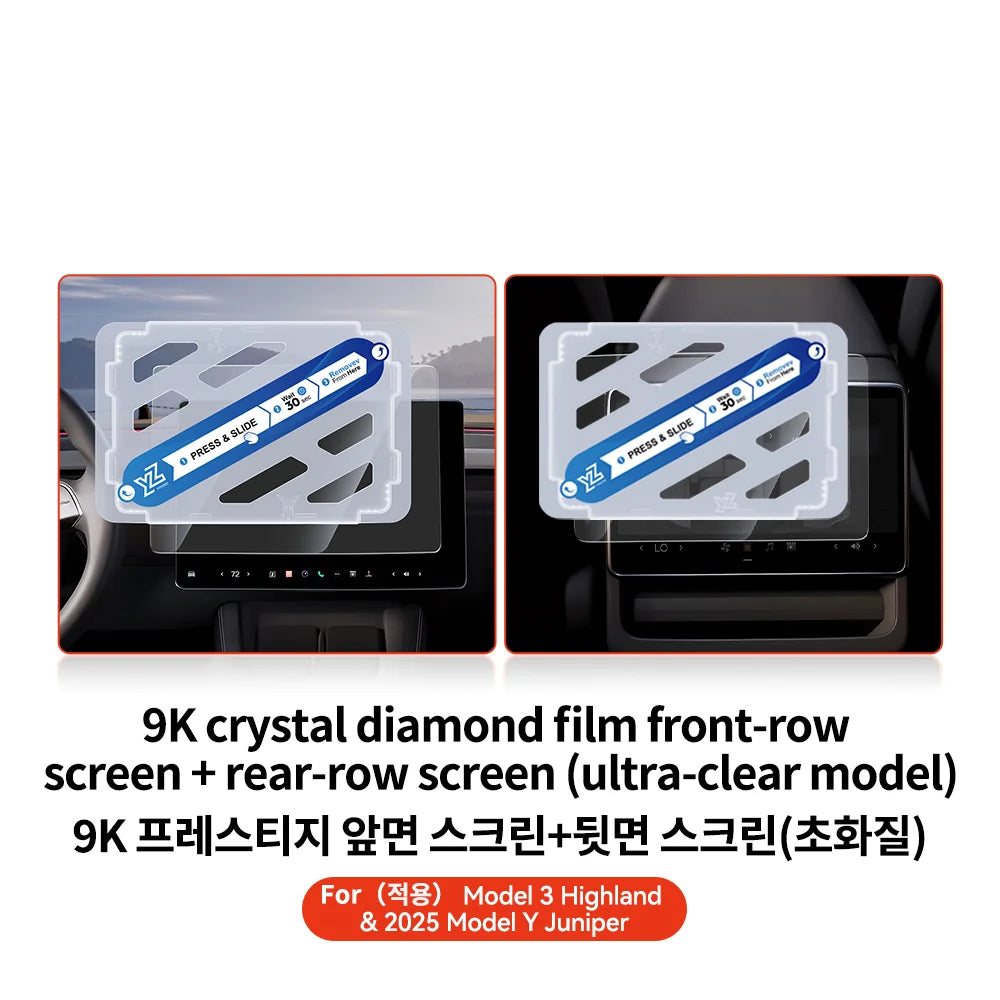 YZ For NOPE Tesla Model 3 Y Highland 2025 Tempered Glass Film Protector Matte Glare HD Center Control Touch Screen Film Protection