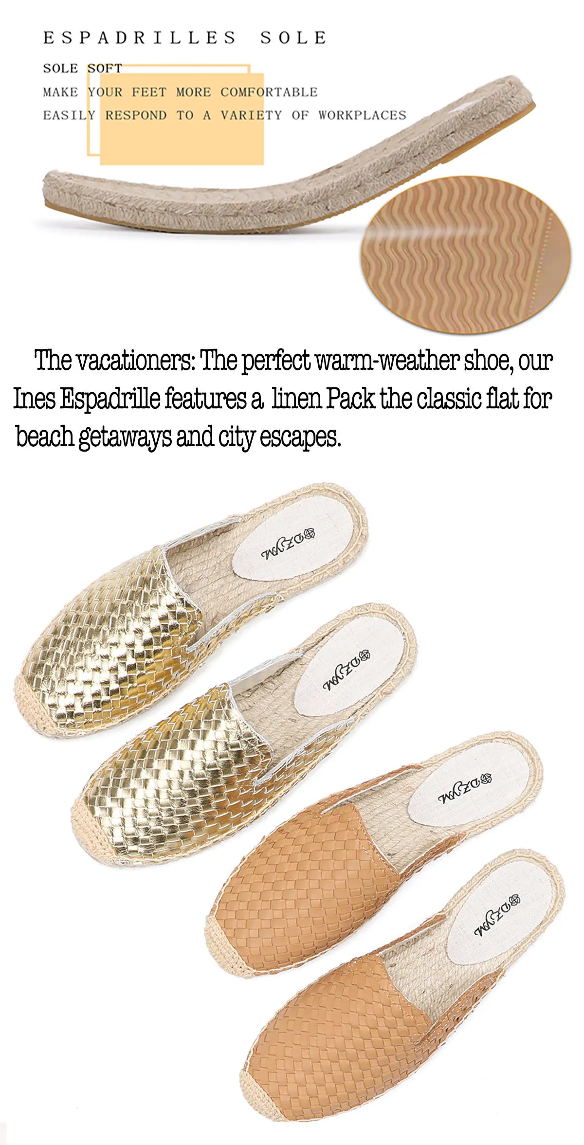 Genuine Leather Flat Mules