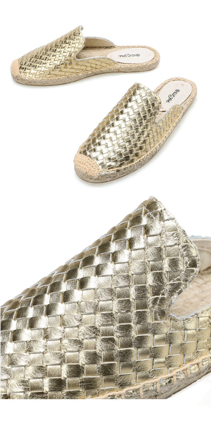 Genuine Leather Flat Mules