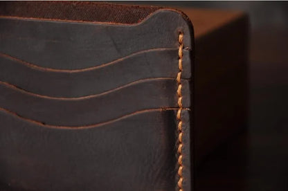 Handmade Vintage Crazy Horse Wallet Genuine Leather