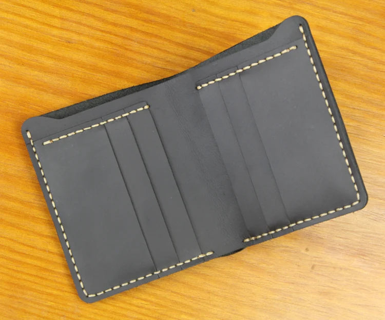 Handmade Vintage Crazy Horse Wallet Genuine Leather
