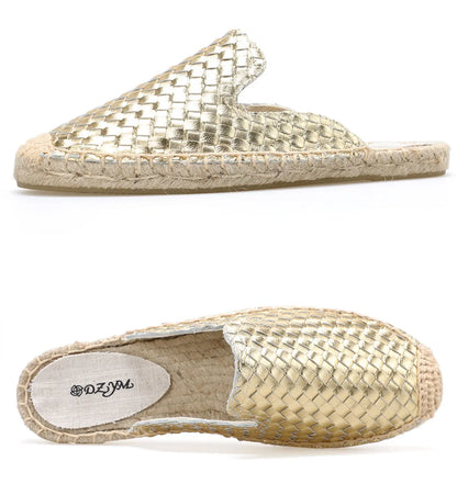 Genuine Leather Flat Mules