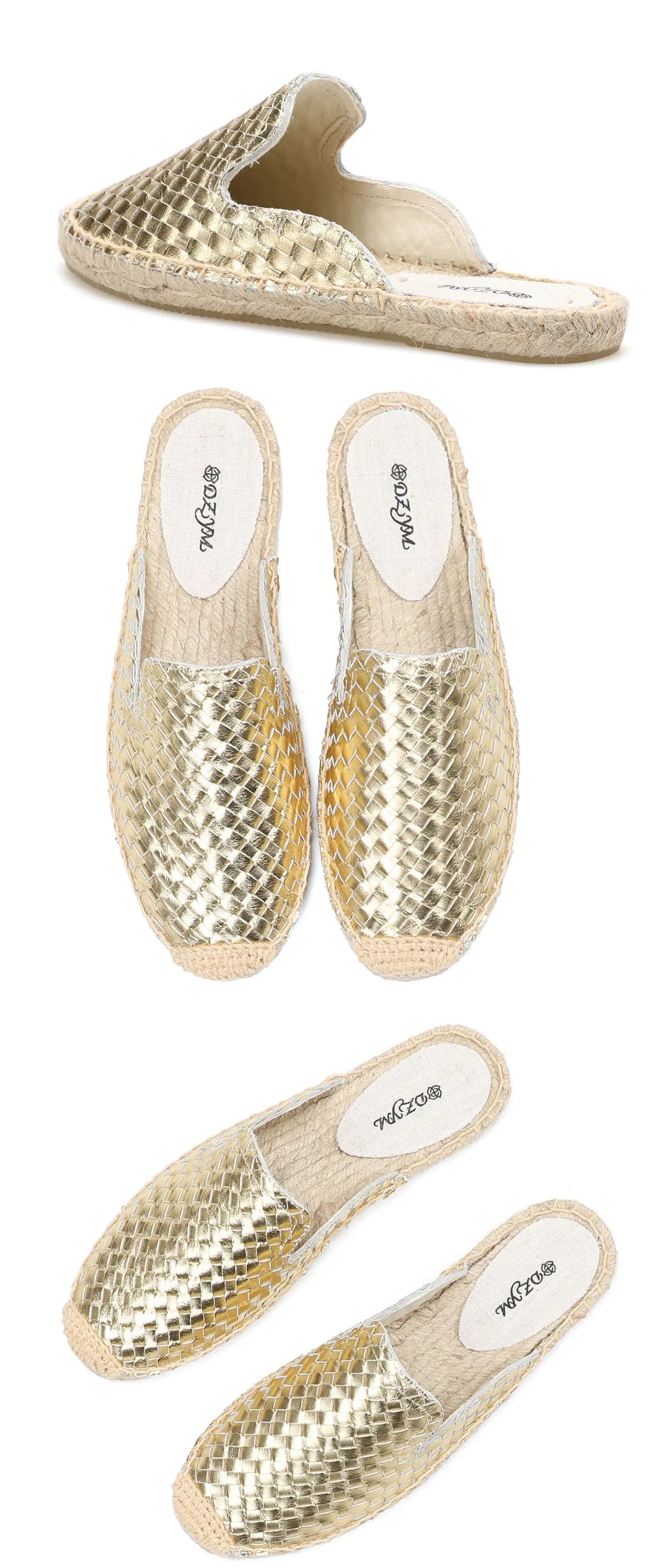 Genuine Leather Flat Mules