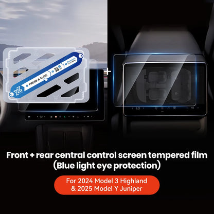 YZ For NOPE Tesla Model 3 Y Highland 2025 Tempered Glass Film Protector Matte Glare HD Center Control Touch Screen Film Protection