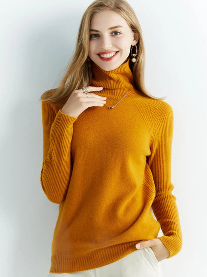 Cashmere Women's Sweater Knitted 100% Merino Wool