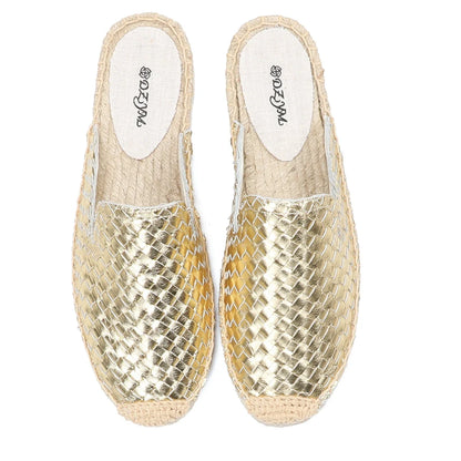 Genuine Leather Flat Mules