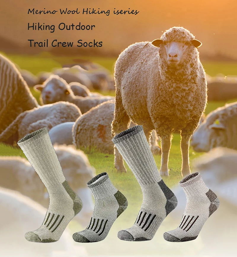 Hiking Socks 80% Merino Wool for Men and Women