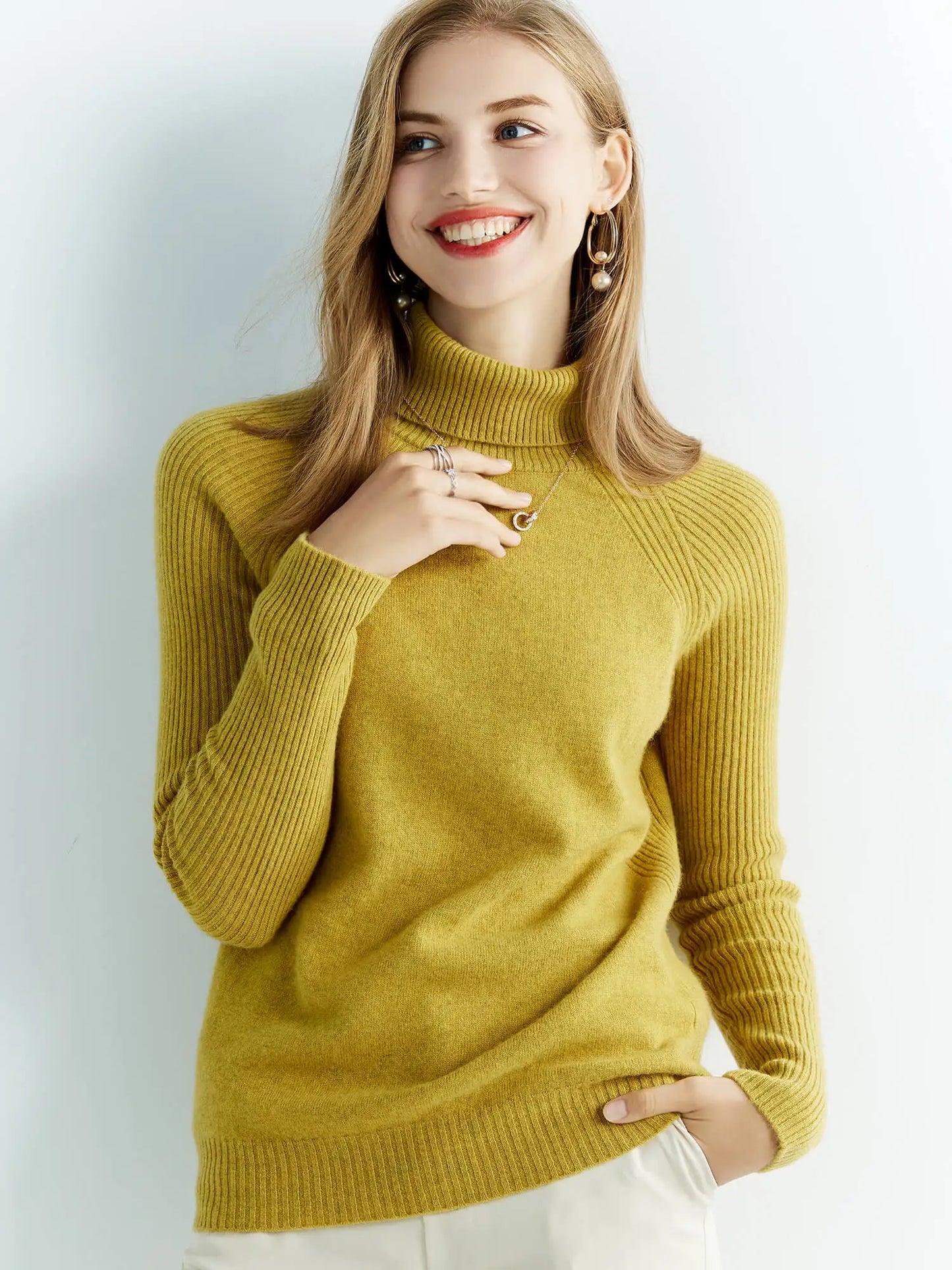 Cashmere Women's Sweater Knitted 100% Merino Wool
