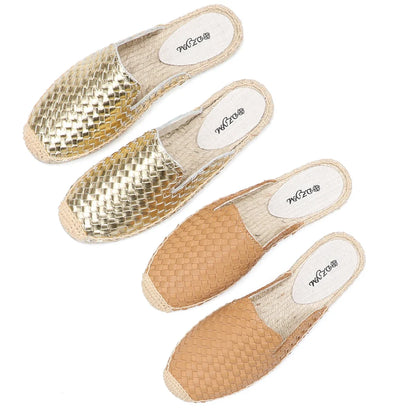 Genuine Leather Flat Mules