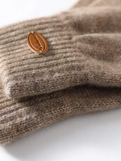 Women's 100% Cashmere Knitted Gloves