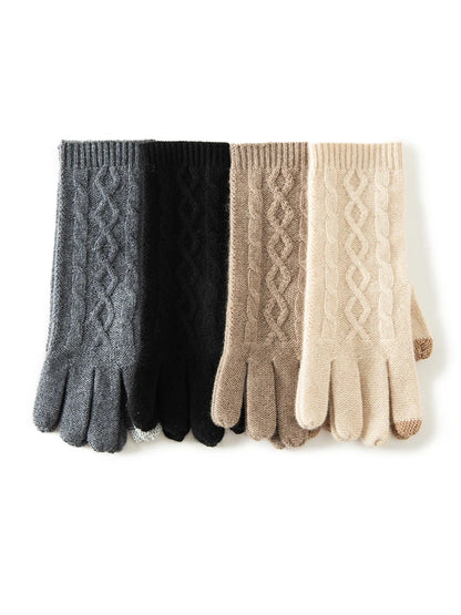 Women's 100% Cashmere Stylish Gloves