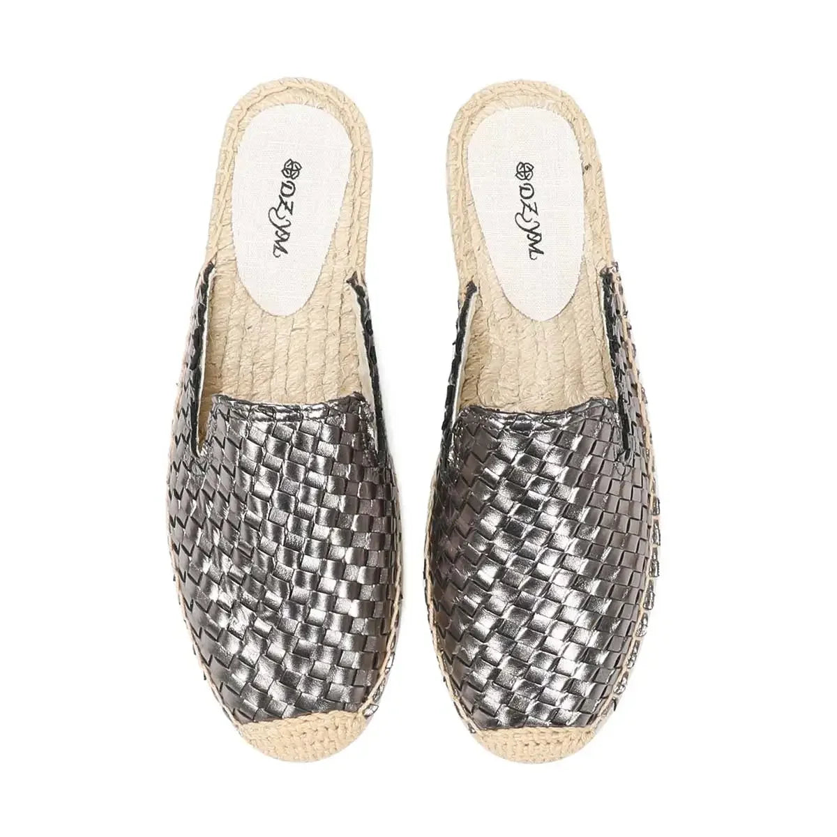 Genuine Leather Flat Mules