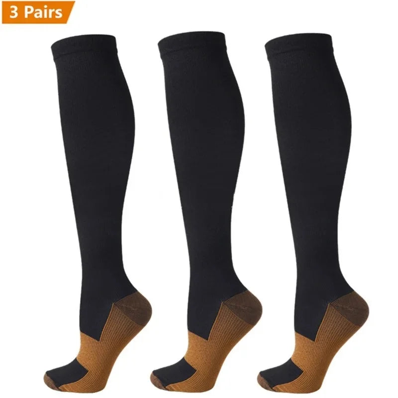 Copper Compression Socks Women/Men 15-20 MmHg