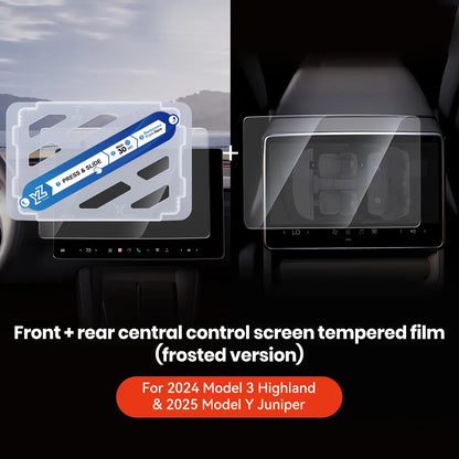YZ For NOPE Tesla Model 3 Y Highland 2025 Tempered Glass Film Protector Matte Glare HD Center Control Touch Screen Film Protection